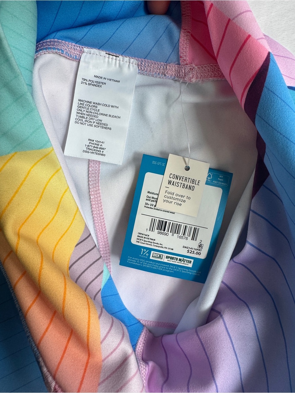 DSG Girls Momentum High Rise Leggings Digital Daydream Multi NWT XL - Picture 4 of 6
